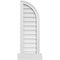 Ekena Millwork Quarter Round Top Right Surface Mount PVC Gable Vent w/ 2"W x 2"P Brickmould Sill Frame, 12"W x 36"H GVPQR12X3603SN - alternate 1